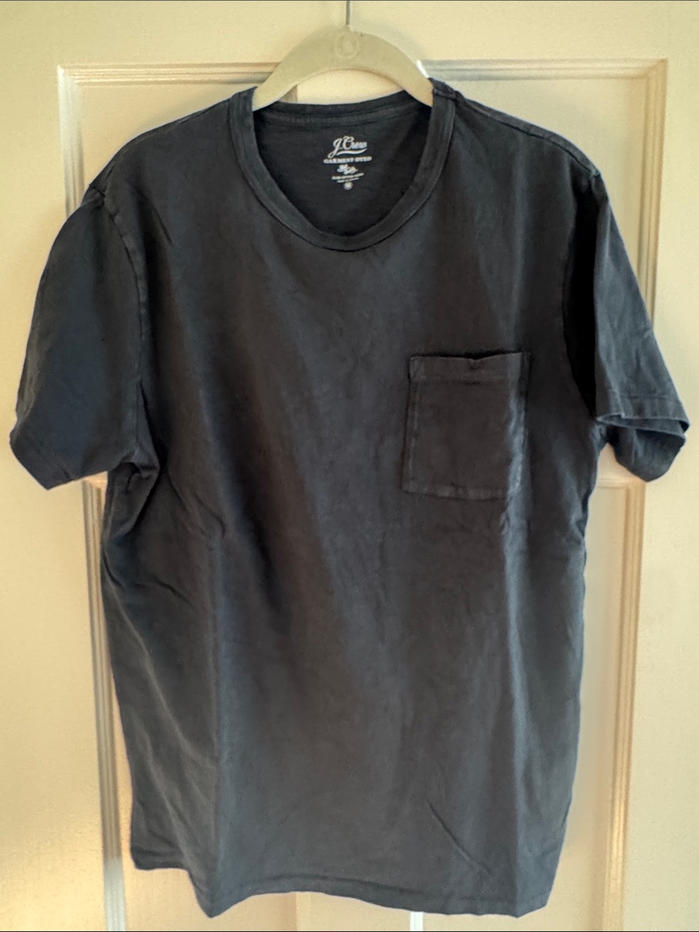 J. Crew Men's Garment-Dyed Slate Gray Pocket T-Shirt